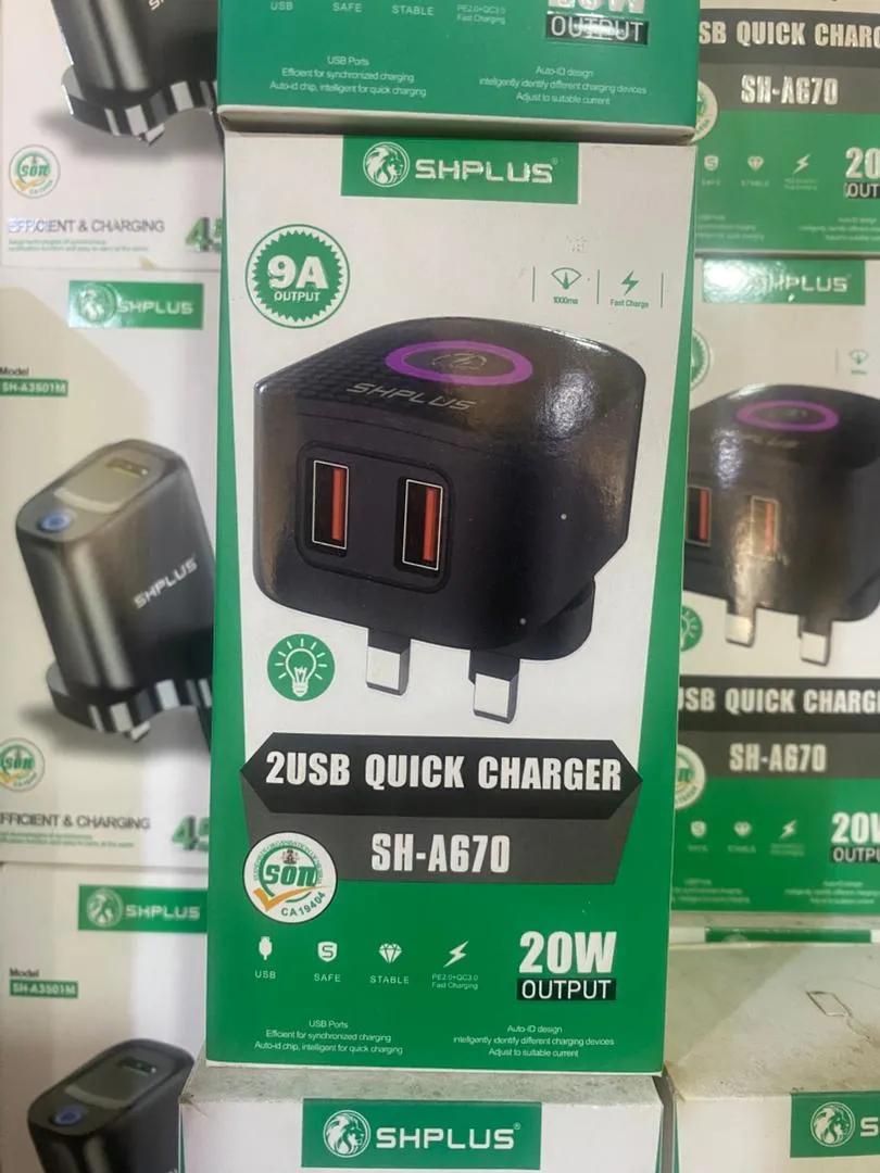 SHPLUS 20W 2USB QUICK CHARGER